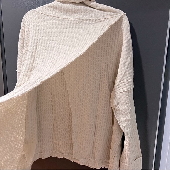 Nwt Free People Juicy Long Sleeves Thermal Top Stone Cold Size Small - Picture 4 of 6